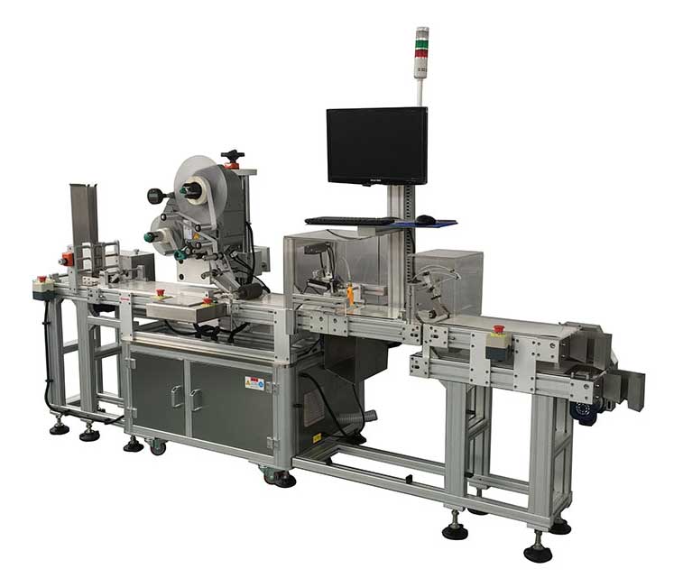 Sticker Labeling Machine With Vision Camera Systems For Detecting & Check Out Function 
